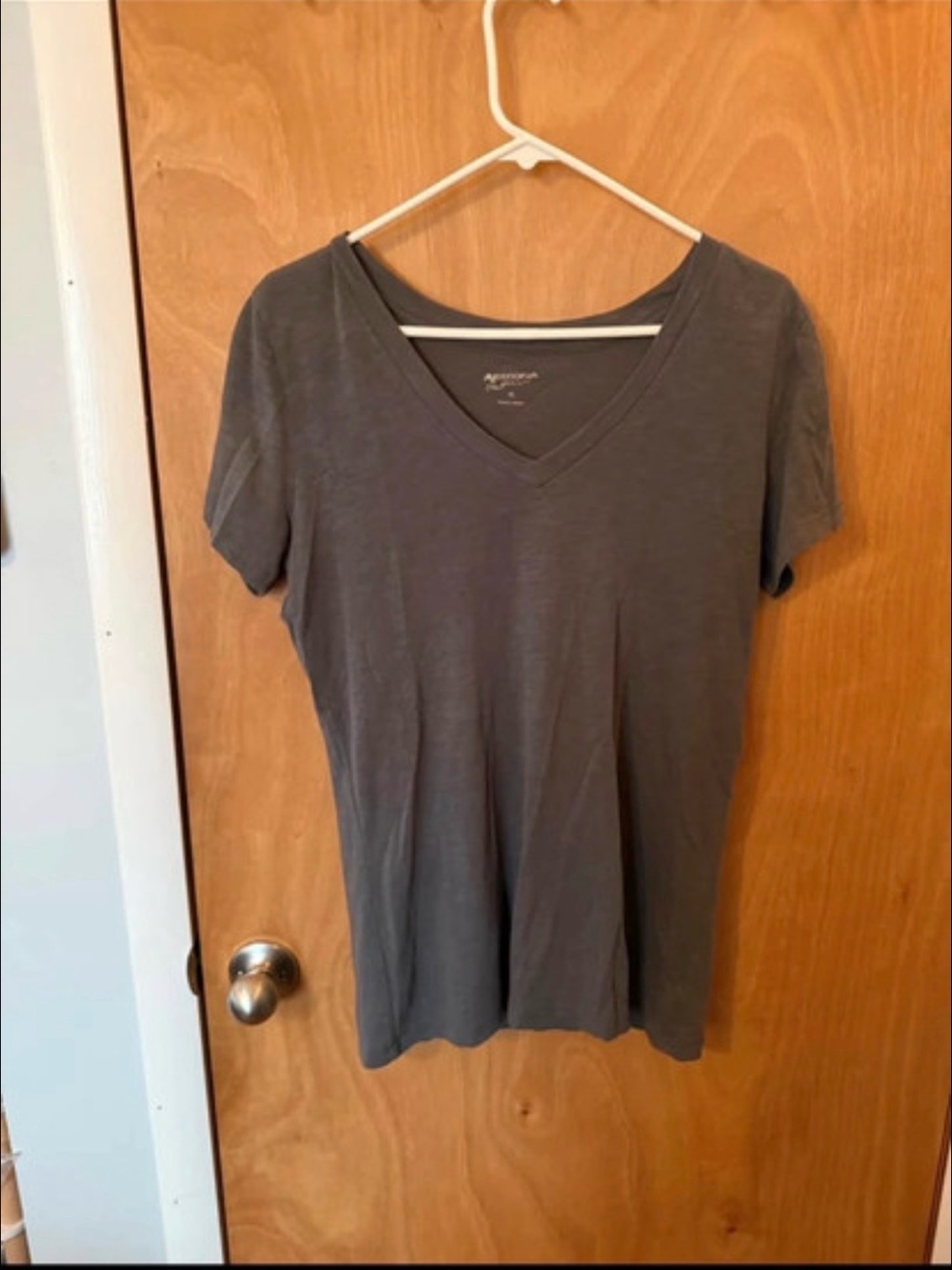 Arizona Jean Company Women's V-Neck Tee in Charcoal